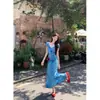 2026 Verano Nuevo Estilo Francés de Alta Gama Elegante Estilo Femenino Vestido Adelgazante para la Cintura Vestido de Longitud Media para Mujer Vestido de Vacaciones