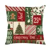 2026 Nueva Funda de Cojín para Festival Navideño Muñeco de Nieve Papá Noel Funda de Almohada Decoración Festiva para Sofá Cojín