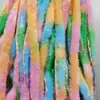 Tiras de Pelo Sintético de Visão Falsa com Cor Gradiente Personalizada para Hanfu, Traje Tang, Roupas Infantis, Dança do Leão, Acessórios DIY Feitos à Mão, Acabamento