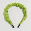Nueva Diadema Coreana Plisada Dulce de Dopamina Color Caramelo Exquisita Versátil Delgada Accesorios para el Cabello Venta al por Mayor