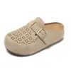 Zuecos estilo Birkenstock de suela gruesa, que aumentan la altura, para mujer, Nuevo modelo Verano 2026, Sandalias perforadas sin cordones