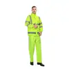 Capa de Chuva Refletiva Conjunto de Calça e Capa de Chuva para Trabalho Chuva ao Ar Livre Administração Rodoviária Saneamento Controle de Enchentes Proteção do Trabalho no Trânsito Capa de Chuva Dividida à Prova de Tempestade