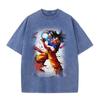 Camiseta de Algodón de Diseño de Dragon Ball Vieja de Manga Corta Marca de Moda Casual Suelta Dragon Ball Bidimensional