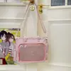 Bolso bandolera transparente de estilo japonés ins de alta apariencia, fresco y dulce, de colores caramelo, para niñas, ligero y elegante