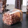 Latas selladas cuadradas de vidrio de borosilicato al por mayor de fábrica, latas de té, latas de condimentos para almacenamiento, varias especificaciones