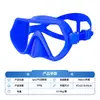 Óculos de mergulho de silicone líquido de visão ampla e quadro completo para uso transfronteiriço com lentes de vidro temperado, óculos de snorkel à prova d'água e de alta definição