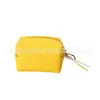 Cartera de monedas cuadrada de PU de diseñador original, amarilla, impermeable, con cierre de boca de PU, sobre rojo, protección ambiental, bolsa de almacenamiento multifuncional de PU