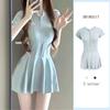 Maiô Estilo Vestido para Mulheres, Modelo Novo de Luxo 2026, Roupa de Banho Esportiva Conservadora para Estudantes, Emagrecedor, com Shorts Boxer de Tamanho Grande