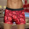 Novedad 2024 Día de San Valentín Calzoncillos Cortos para Hombre Boxer de Cintura Media Ropa Interior Estampada para el Día de San Valentín Europea y Americana de Amazon