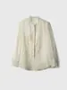 Camisa de Organza de Seda con Bordado de Cuentas y Mangas Largas para Mujer, 100% Seda de Morera, Estilo Chino, Chaqueta Fina Protectora del Sol para Otoño