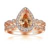 Anel de Prata 925 com Pérola Cruz Europeia e Americana Feminino Gota Zircônia Diamante Rosa Safira Anel de Prata Esterlina Anel de Gema