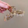 Elegante Pinza para el Cabello con Perlas y Pedrería para Mujer, Pasador de Alta Gama para Recogidos en la Parte Trasera de la Cabeza, Pinza de Tiburón, Accesorio para el Cabello Versátil y de Moda