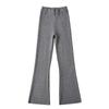 Calça Flaire Elegante Sexy de Cintura Alta com Design Canelado, Novidade Primavera/Verão 2025 Malha Slim-Fit Casual Longa