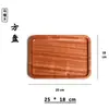Bandeja de Madera para Exteriores para Té Helado y Snacks, Bandeja de Madera de Ébano, Bandeja de Frutas, Bandeja de Snacks con Alto Valor Estético