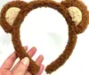 Tiara Fofa de Pelúcia com Orelhas de Urso Estilo Ins Rosto de Menina Lavagem de Rosto Novo Super Adorável Desenho Animado Acessório de Cabelo Estilo Ins