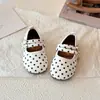 Zapatos Planos Mary Jane de Lunares de Moda para Niñas 2026 Primavera y Otoño Nuevos Zapatos de Princesa para Niños Pequeños con Suela Suave Zapatos de Cuero Antideslizantes