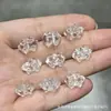 Coleção de Cristal Branco Natural, Contas de Abóbora, Contas de Flor de Maracujá, Acessórios Artesanais, Pulseiras DIY Feitas à Mão, Joias da Moda
