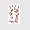 Pegatinas de Tatuaje de Vid Floral Roja Curva Vintage, Múltiples Diseños de Hojas para Combinación Libre, Pegatinas de Tatuaje de Brazo Suaves Impermeables