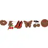 Novo Conjunto de Decoração de Festa de Aniversário com Estampa de Leopardo Cereja Transfronteiriça Bandeira de Leopardo Vermelho Decoração Suspensa em Disco Espiral Bolo