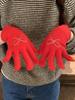Lindos Guantes Cortos de Punto con Lazo de Amor con Pedrería Caliente para Estudiante Otoño e Invierno Estilo Coreano Ins para Exterior Viajar Montar Mujeres