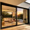 Puertas correderas panorámicas de aluminio con rotura de puente térmico de aleación de aluminio, disponibles para pedidos personalizados para proyectos de exportación