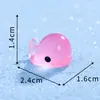 Adornos luminosos de resina con forma de delfín, diseño de dibujos animados, micropaisaje luminoso con forma de delfín para pecera, accesorios decorativos para bricolaje