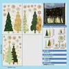 Decoraciones navideñas festivas, pegatinas electrostáticas para puertas de vidrio, decoraciones para ventanas y centros comerciales, bosque, copos de nieve, estrellas, ambiente