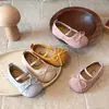 Zapatos Mary Jane de Cuero para Niñas 2026 Primavera y Otoño Nuevo Estilo Coreano Dopamina Suela Suave Slip-On Mocasines Zapatos de Baile