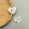 Ojos de concha imitación botón de amor colorido con forma de corazón resina color AB botón hebilla decorativa DIY para abrigo suéter