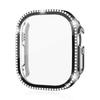 Aplicável ao Apple Watch8, capa protetora galvanizada com película Diamond Shell de fileira única e película temperada com diamantes embutidos.