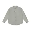 Camisa de Manga Larga para Hombre 2026 Otoño Nuevo Estilo Camisa con Solapa Bordada Versátil Casual Moderna Chaqueta Algodón de Peso Pesado