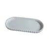 Bandeja de almacenamiento de silicona para comercio exterior transfronterizo, bandeja de almacenamiento para baño estilo europeo y francés, bandeja de almacenamiento ovalada para aromaterapia