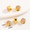 Estilo Chino Tradicional Dorado Esmaltado Aleación Flor de Cuatro Pétalos Espaciadores Cuentas DIY Pulsera Collar Accesorios de Joyería