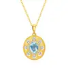 Collar Clavícula Elegante Colgante Geométrico Retro Francés Cristal Natural Plata s925 Regalo Antiguo