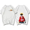 Camiseta de Algodón para Hombre de Verano Tops Casuales Camisetas Masculinas Japonesas Ani