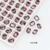 Cristal Dongzhou 8*6 Rectangular Octagonal Diamante Destello Cristal K9 de Alta Calidad Accesorios para Joyería Collar Bolsa Decoración para Uñas