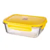 Contenedor Rectangular de Vidrio para Alimentos de 640ml