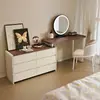 2026 Nuevo Estilo Crema Tocador de Celebridad de Internet Moderno Dormitorio Cajonera Sencilla Tocador Integrado Tocador Pequeño para Apartamento