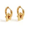 Aretes de Estrella de Acero Inoxidable, Comercio Electrónico Transfronterizo Europeo y Americano, Mismo Estilo que Amazon, Aretes de Acero de Titanio para Mujer, con Colgantes