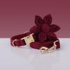 Collar de terciopelo para mascotas Fan ha boss nuevo lindo lazo de flor traje de cuerda de tracción letras láser