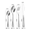 Amazon Vajilla de Acero Inoxidable Patrón Nuevo Juego de Cuchillo, Tenedor y Cuchara de Gama Alta para Restaurantes Occidentales, Lujo Ligero y Juego de Lujo de Gama Alta