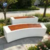 Asiento de Paisajismo GRC Banco para Paseo junto al Río de la Ciudad Parque Combinación de Asientos de Vegetación Irregular GRC Personalización