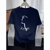 Design estiloso de retalhos listrados, visual de duas peças falsas, corte de ombro normal, camiseta de manga longa 100% algodão para mulheres, top preto versátil, perfeito para o início do outono