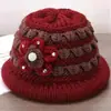 Chapéu de inverno para mulheres de meia-idade e idosas, quente e resistente ao frio, com forro de fleece e espessado, chapéu de algodão