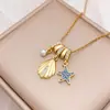 Colar Popular Transfronteiriço Quadrado Cor de Sorvete Colar Luxo Leve Zircônia Microcravejada Temperamento Acessório Simples de Alta Qualidade