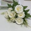 Nuevo ramo de flores de hibisco de simulación, flor de rosa, decoración para el hogar, flor artificial, flor para llevar en boda, venta al por mayor