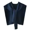 Hilo de alma hilo de punto chal mini hombros descubiertos prenda exterior celebridad de internet cuello falso primavera verano otoño invierno cuatro estaciones suéter de punto bufanda mujer negro