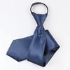 Corbata de Cremallera de Color Sólido Larga 8cm Moda para Hombre Estilo Preppy Británico Corbata Formal Logo Mancha Venta al por Mayor