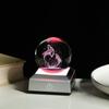 Adornos de Bola de Cristal con Grabado Interior 3D Luminoso Creativo Luz Nocturna Decoración de Ambiente Adornos de Escritorio para Sala de Estar Decoración