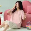 [Algodón Puro] Pijama de Mujer Verano 2026 Estilo Nuevo Manga Corta Sencillo Ropa de Casa Pantalón Tres Cuartos Ropa de Casa Conjunto de Dos Piezas